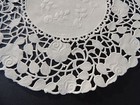 100 - 8  Off White Rose Floral Lace Paper Doilies   White Paper Lace Doily