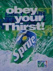 Sprite Vintage 1995 Obey Your Thirst Original Print Ad 8 5 X 11 