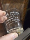 Pre Prohibition 1920   s Acid Etched Shot Glass Lititz Pa Springs Rye Whiskey Rare