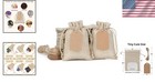 Lot Of 50 3x4 Inch Burlap Favor Bags With Drawstring For Weddings   Events
