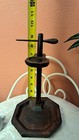Vintage Traditional Korean Oil Lamp Holder Stand Deungjandae Wood Ceramic
