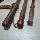 Lot Of 4 Vintage Police Nightstick Baton Early  Wooden  Mid Century