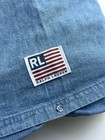 Rare Vintage Ralph Lauren Queen Denim Chambray Duvet American Flag Rl