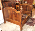 Antique French Walnut Day Bed Frame Carved
