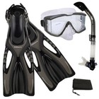 Panoramic Purge Dive Mask Goggles  Snorkel  Flippers Gear Bag Package Combo Set