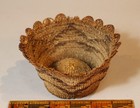 Antique Klamath Or Modoc Or Or Ca 3 75  Tall X 4 5  Scallop Edged Basket C 1890