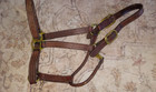 Mary s Tack   Feed Walsh Leather British Halter Brown Solid Brass Hardware