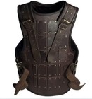 Medieval Leather Brigandine Armor Vest  Brown Renaissance Costume  Larp Battle