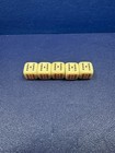 Vintage Celluloid Or Bakelite Old English Poker Dice Set Of 5