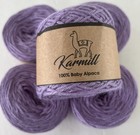 Alpaca Wool Skein 100  Baby Alpaca Yarn Dk Weight Lot Of 5 Skeins Lilac 574