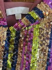 Anthropologie Eri ali Sequin Hoodie Pullover Sweatshirt Top Pink Xs
