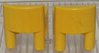 Vintage Little Tikes Doll House Sized Pair Of 2 Yellow Chairs Furniture
