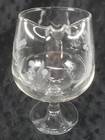 Vintage Etched Glass Footed Martini Pitcher No Handle Beautiful Scenic Mountains