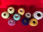 Vintage Crochet Thread Lot     9 Roll Lot J p Coats Star Clarks Farmhouse Sewing