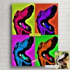 Pet Gifts  Custom Dog Portraits  Personalized Canvas Print Warhol Style Pop Art 