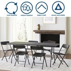 Cosco 6 Foot Premium Folding Table  Black