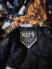 Kiss Black Satin Varsity Jacket With Logo