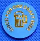 Trade Token - Johnson City - Elks Lodge  825  - Gf One Draft Beer - Blue   n38