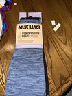 2 Pair Muk Luks Wide Calf Nylon  Knee-high Compression Socks 6-10