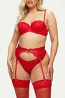 Ann Summers Sexy Lace Planet Suspender Belt Adjustable Garter Lingerie Red Small