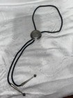 Navajo Handmade Sterling Silver Concho Bolo Tie Vintage Pawn
