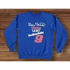 Vtg Bill Elliott Sweatshirt Mens L Coors Light Silver Bullet Nascar Blue 2 Sided