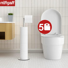 Toilet Paper Holder Stand And Dispenser For 4 Spare Rolls  Stainless Steel Free-