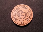 Huntington  New York Wooden Nickel Token - H s Awning Co  Wooden Nickel Coin
