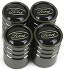 4 Ford Tire Valve Stem Caps For Car  Truck Universal Fitting Metallic Black