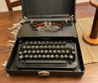 Antique 1930s Corona Standard Portable Typewriter Flat Top W case Nice