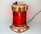 Vintage Maritime Salvaged Copper Single Stacked Ship s Running Lights Hamburg