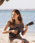 Donner 21  Soprano Ukulele Ukelele Beginner Ukalele With Tuner Pick Strap Black