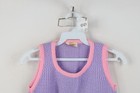 Vintage 50s 60s Girls Toddler Size 6 T Blank Ribbed Knit Sweater Vest Purple Usa