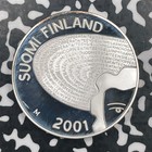 2001 Finland Aino Ackte 100 Markka Lot jm2285 Silver  Proof  Km 97