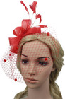 Fascinators Hats For Womens Tea Party Derby Hat Feather Mesh Veil Headwear Hair 