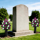 2 Sets Artificial Cemetery Flowers  Grave Decorations Roses  Memorial Flowers Bo
