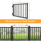 Deck Gate Outoor  36    Black Heavy Duty Steel Anti-rust Fence Door With Adjust   