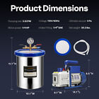 3 Gallon Vacuum Chamber W  3 5cfm Vacuum Pump Kit 1 4hp Single Stage 110v