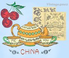 1950s Vintage Vogart Embroidery Transfer Set Uncut Fruit   Dish Tea Towel Motifs