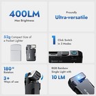 Wuben G5 Rechargeable Edc Flashlight Powerful Rgb Flashights 400 Lumens Portable