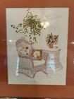 Vtg 70s Set Of 2 Academy Art    wicker Subjects    By Gallo Framed   Matted Pictures