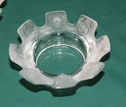 Lalique France St Nicholas Cherub Face Clear Frosted Glass Trinket Dish Ash Tray