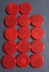 Backgammon 29 Red Butterscotch Yellow Crisloid Checker Game Piece Bakelite Chips