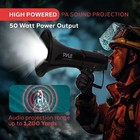 Pyle Megaphone Pa Bullhorn  Siren Alarm  Adjustable Volume  Led Lights