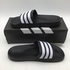 Adidas Adilette Shower Slides Mens Size 10 Black Gz5922 Cloudfoam Sandals New