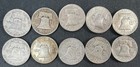 Franklin Silver Half Dollar Lot Of 10     90  Silver      5 Face     Diff Dates Mints