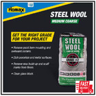 Homax Medium Coarse Grade  2 Steel Wool  12-pad 