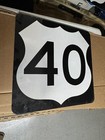 Vintage State Highway Us40 Retired Road Sign 24 X 24 Man Cave