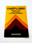 Grateful Dead Backstage Pass Capital Centre Landover Maryland Md 9 6 88 9 6 1988