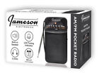  open Box  Jameson Electronics Am fm Pocket Portable Battery Operated Radio-blk